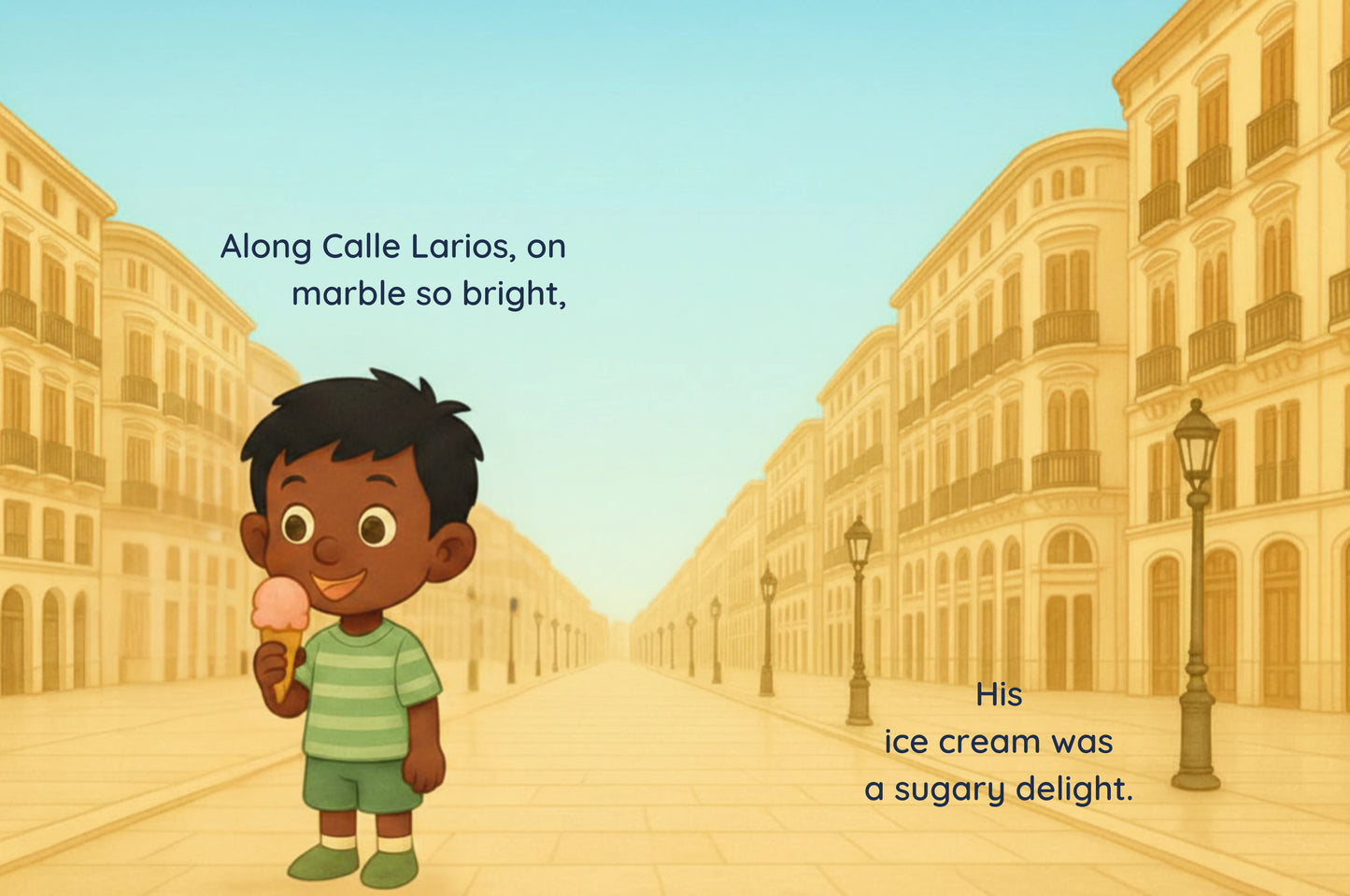 My First Trip to Málaga – Boy | Dark Skin, Black Hair