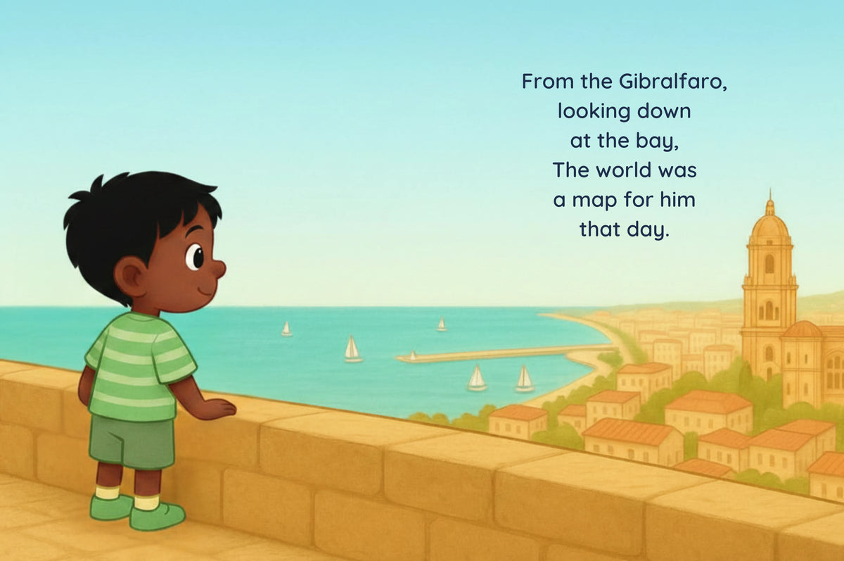 My First Trip to Málaga – Boy | Dark Skin, Black Hair